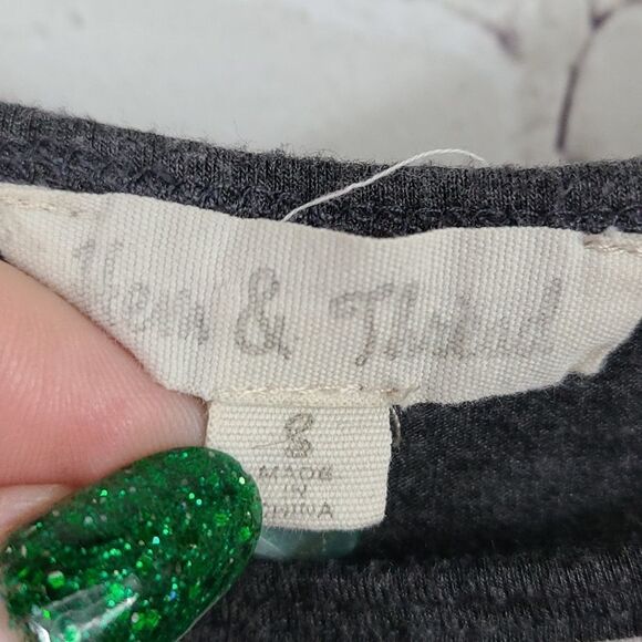 Hem & Thread Charcoal Gray Striped Fit & Flare Skater Sleeveless Cami Slip Dress - Picture 5 of 8